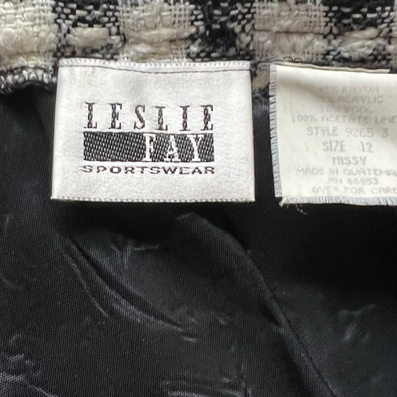 Leslie Fay Houndstooth Skirt - Picture 9 of 9